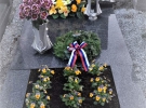 Žalni venec na grobu Ivana Starine v Dobovcu